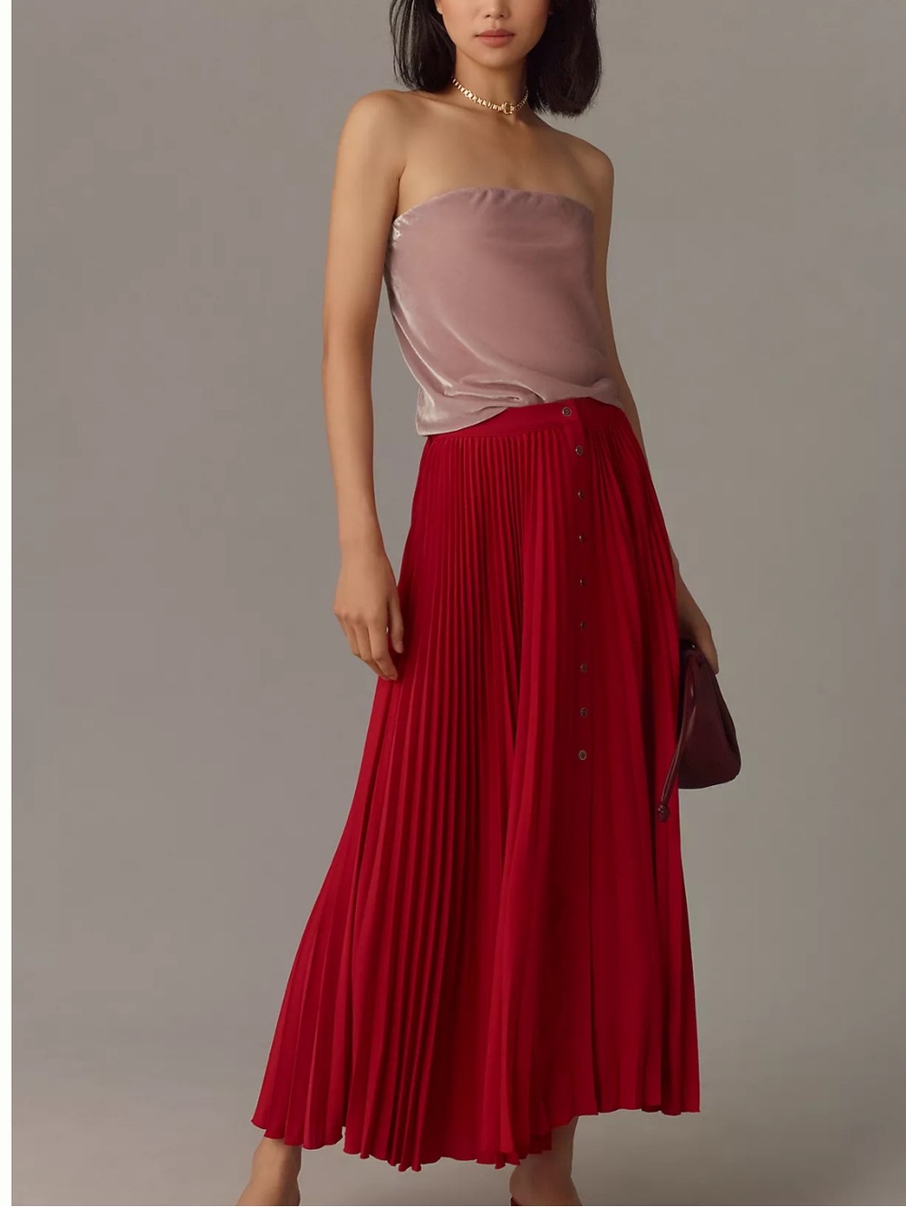 Velvet Tilda Strapless Tube Top - Velvet Edition in Lavande Size XS